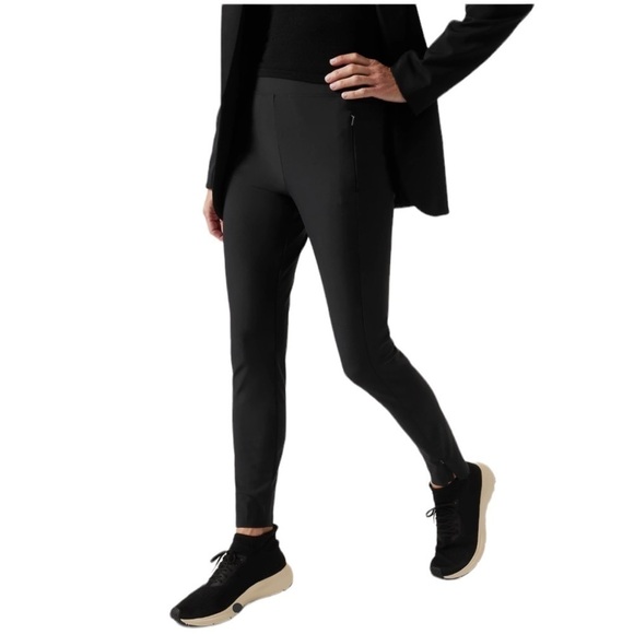 Athleta - Stellar Tight Jogger Track Pants Leggings Zipper Pockets Sz Small - Picture 1 of 8